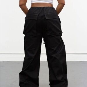 Oversized baggy black cargos
